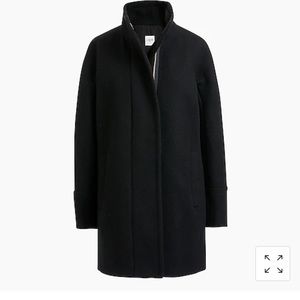 Jcrew black wool coat